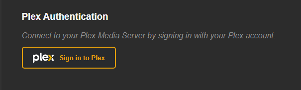 Sign in to Plex