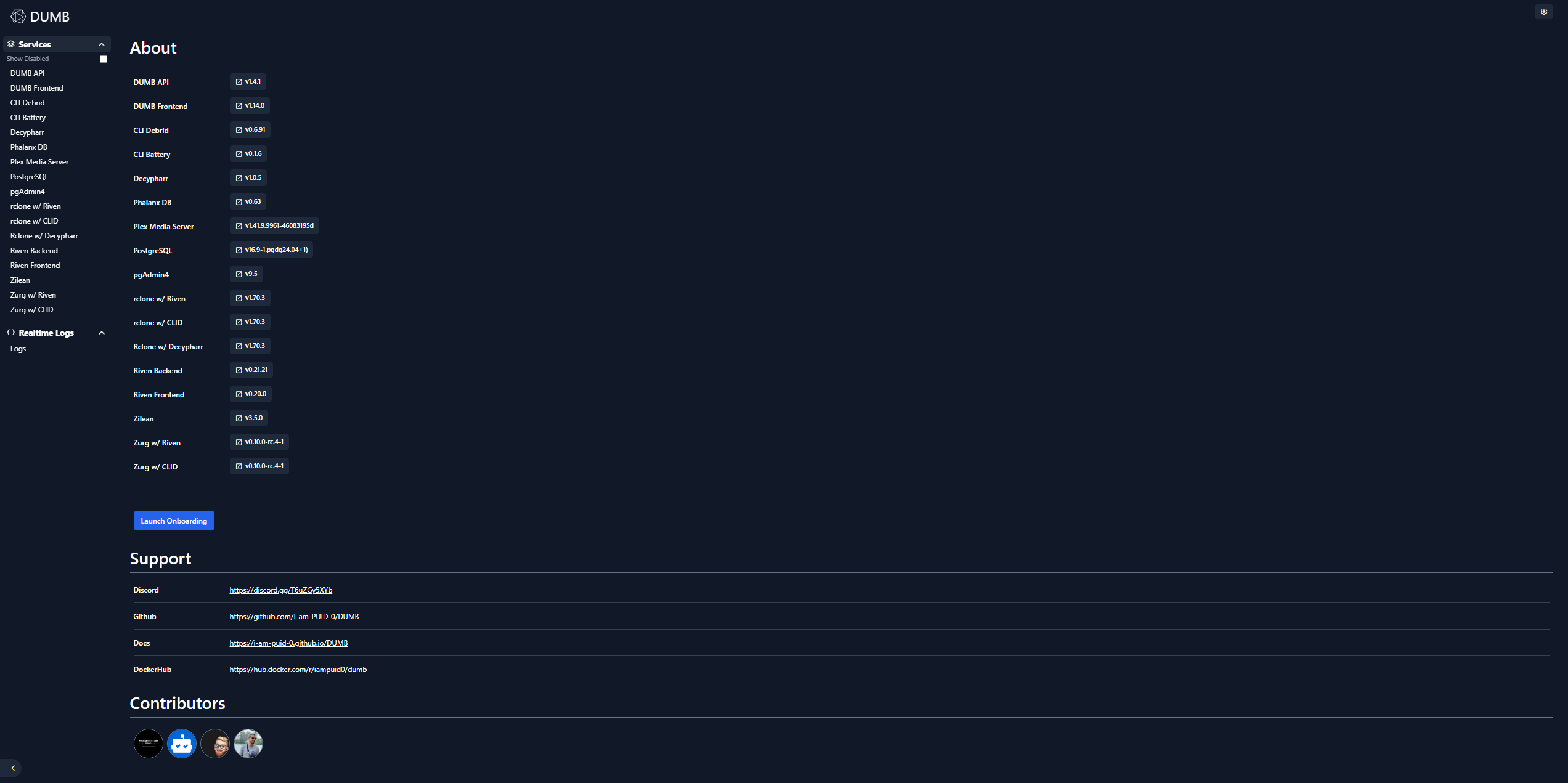 Settings Menu