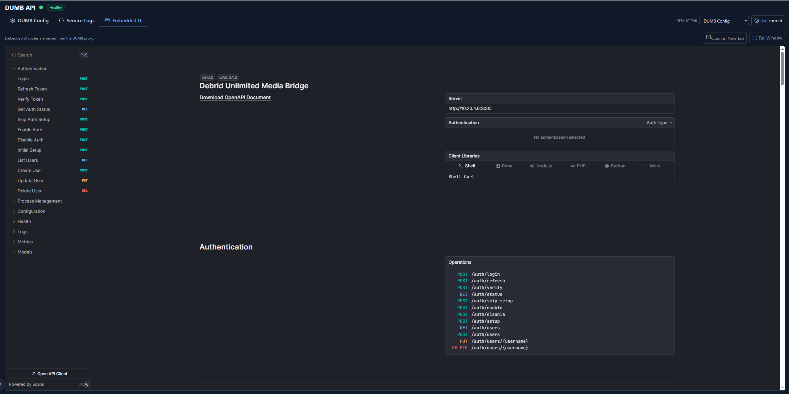 Embedded UIs in DUMB