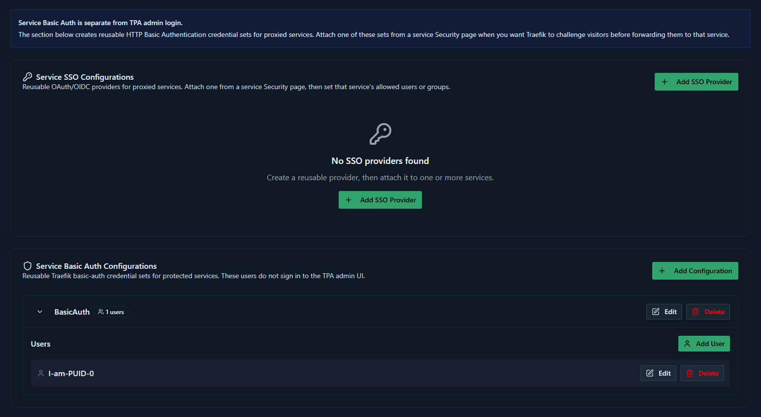 TPA reusable Basic Auth configuration
